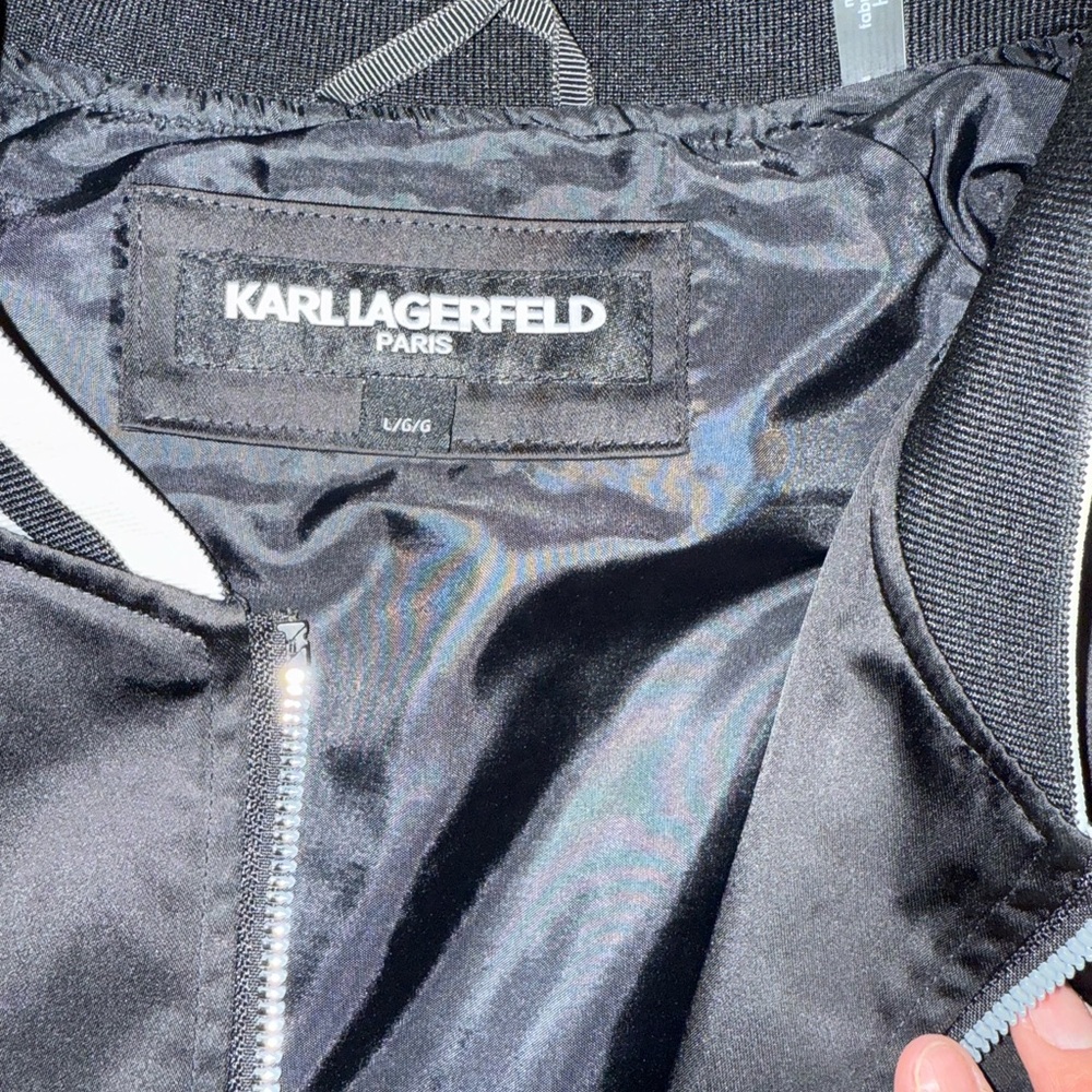 Karl Lagerfeld Elegant Black Fabric